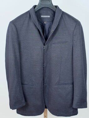 John Varvatos Collection 46 US 36 jacket blazer navy cotton linen